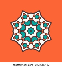 Islamic round motifs flower mandala vector design illustration. Luxury ornamental Arab oriental patterns for the background