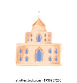 dibujo aislado del templo sagrado islámico