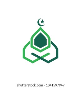 
islamic school Vector icon design illustration Template
