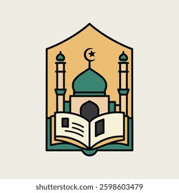 Islamic School Vector Icon Design