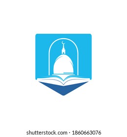 Islamic school vector logo design. Muslim learning logo template.	
