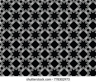 Islamic seamless art style pattern. Eight-pointed star symbol for design