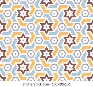 Islamic seamless background. Traditional Arabic geometric pattern. Vector illustration.
