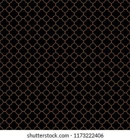 Islamic seamless circular geometric figures ornament pattern design. Vintage stylish luxury trellis decorative seamless background. Vector grid surface with repeated rounded shapes.