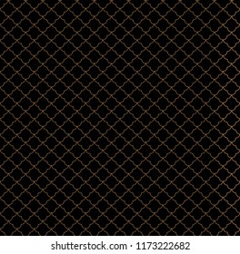 Islamic seamless circular geometric figures ornament pattern design. Vintage stylish luxury trellis decorative seamless background. Vector grid surface with repeated rounded shapes.