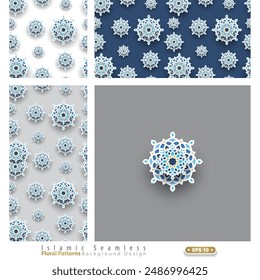 Islamic Seamless Floral Pattern Background Vector Design For Wallpaper, Banner, Cover, Card, Illustration etc