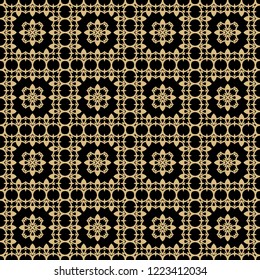 Islamic seamless geometrical pattern. East design of royal wall-paper. Vector illustration.