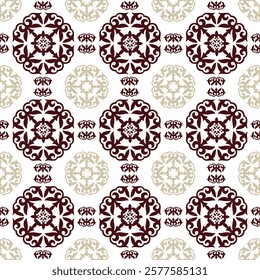 Islamic seamless national ornament. Ethnic pattern of the nomadic peoples of the great steppe, Moroccan,Turk, Mongol, Kyrgyz, Buryat, Kalmyk, Kazakh. Design ceramic tile, Patchwork, border, sandblast