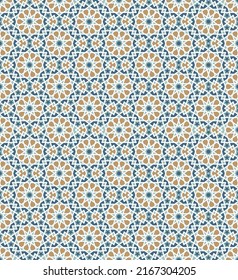 Islamic seamless oriental vintage pattern, Abstract vector seamless ornament. Vector Islamic background. Morocco motif Template. Islamic Mosaic. Abstract design. Arabesque
