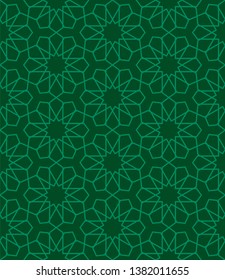 Islamic seamless pattern. abstract ornament. vector design for print and fabric motif, fashion, tile, wallpaper background design. also can use for ramadan kareem themes background. green