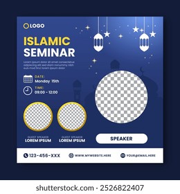 Islamic seminar social media template