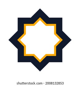 Islamic Shape Illustration. Good used for Islamic Design, Label, Sign, Sticker, etc. Editable and changeable color. Minimalist and simple design.