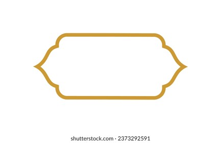 Islamic Shape Outline - Horizontal - Vector : Suitable for Islamic Theme and Other Graphic Related Assets.