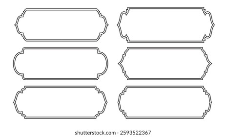 islamic shape set collection lineart vector design