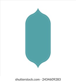 Islamic shape text box title frame border. 