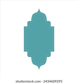 Islamic shape text box title frame border. 