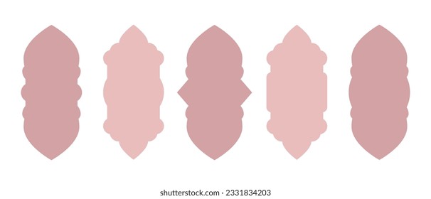 Islamic shape vector window set