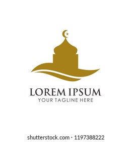 islamic sillhouette mosque vector illustration design