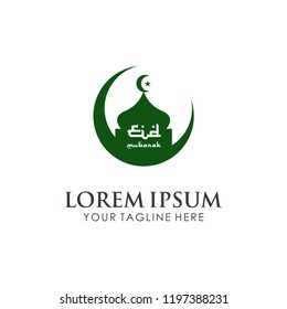 islamic sillhouette mosque vector illustration design