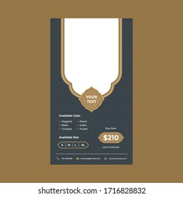 islamic social media ads template vector