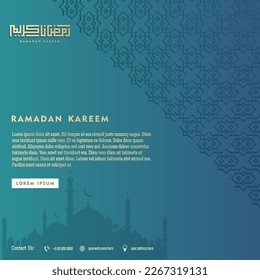 Islamic social media post template for ramadan kareem and good for another islamic party