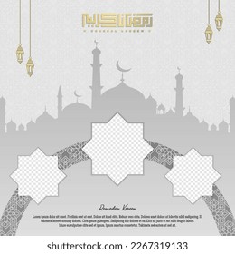 Islamic social media post template for ramadan kareem and good for another islamic party