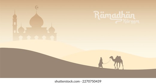 Fondo islámico pardo suave de ramadhan kareem