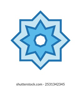 Islamic Spiral Vantage Ornament | Traditional Mandala Art Vector Illustration – Intricate Geometric Pattern Design
