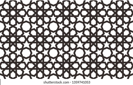Islamic square geometric repeating patterns are very flexible.  They have been used often in wall decorations, windows, panels, columns, stained glass, tiles, rugs, ceilings and floor decorations.