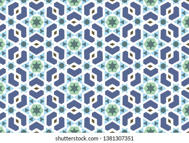 Islamic square geometric repeating patterns are very flexible.  They have been used often in wall decorations, windows, panels, columns, stained glass, tiles, rugs, ceilings and floor decorations.