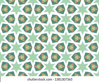 Islamic square geometric repeating patterns are very flexible.  They have been used often in wall decorations, windows, panels, columns, stained glass, tiles, rugs, ceilings and floor decorations.
