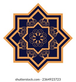 islamic star dark background isolated icon