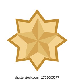 Islamic star in flat style for festive Ramadan theme. Perfect for patterns and decoration.