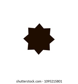 islamic star icon. flat design