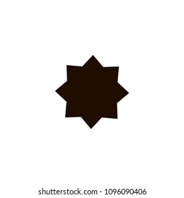 islamic star icon. flat design