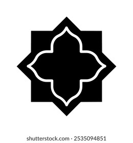 islamic Star icon. flat illustration of Star vector icon for web color editable