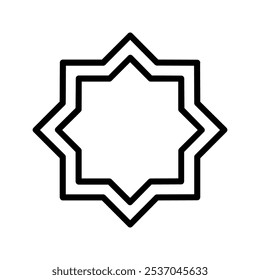 islamic Star icon. flat illustration of Star vector icon for web color editable