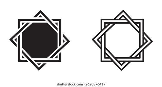 Islamic Star icon on white background