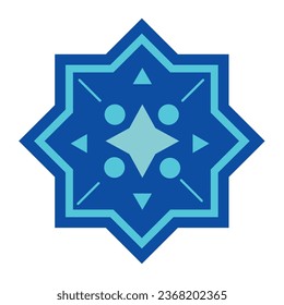 islamic star illustration vector isolated