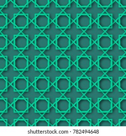Islamic Star seamless texture. Arabic vector pattern.