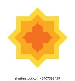 Islamic Star Vector Flat Icon For Personal And Commercial Use.
