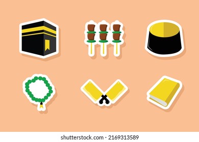 Diseño de colección de conjuntos de etiquetas islámicas