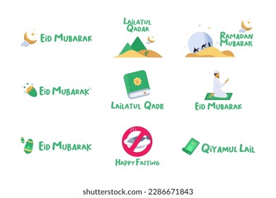 Islamic stickers to celebrate Islamic holidays
