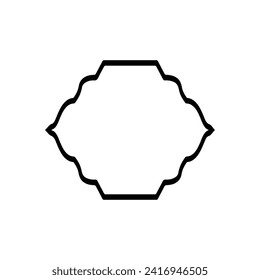 Elemento vectorial de la plantilla de diseño de marco y borde de estilo islámico.