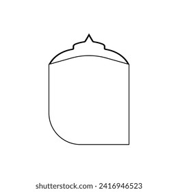 Islamic style border and frame design template vector element.