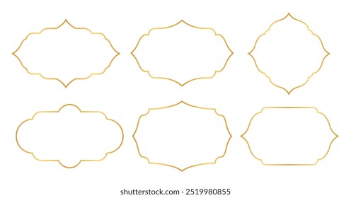 Islamic style border and frame design template vector element. Suitable for Islamic festivals, Ramadan design, Eid, and others