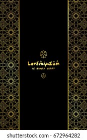 Islamic style brochure, flyer design, flower elements and ornament. 