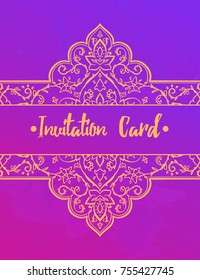 Islamic style brochure, flyer design, flower elements and ornament. Ð�or cafe, restaurant, shop, print. India, Arabic, Dubai, turkish, Islam, indian, greeting card