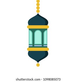 Islamic Style Colored Lantern Illustration Design