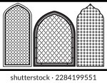 Islamic style decorative window of Holy shrine. Haram Jali. Haram Window.